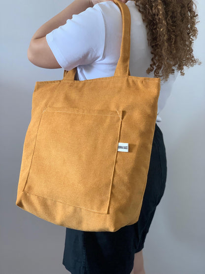MILA BAGS RUSTIC VELVET MUSTARD