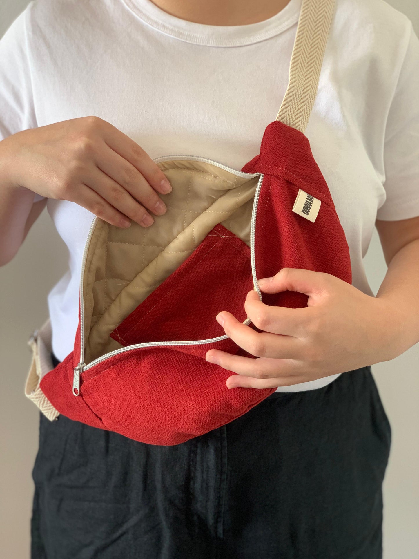 PALOMA BAGS RUSTIC VELVET RED