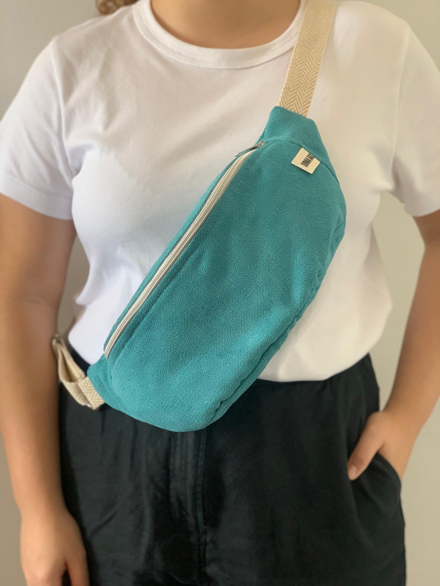 PALOMA BAGS RUSTIC VELVET TURQUOISE BLUE