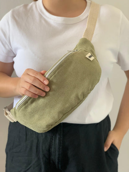 PALOMA BAGS RUSTIC VELVET OLIVE GREEN