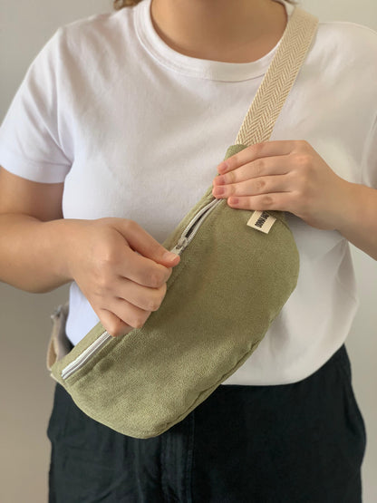 PALOMA BAGS RUSTIC VELVET OLIVE GREEN