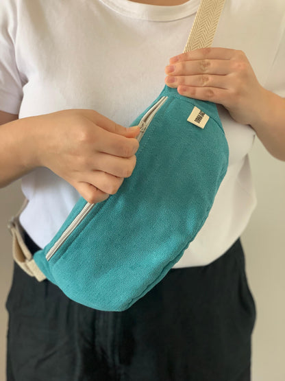 PALOMA BAGS RUSTIC VELVET TURQUOISE BLUE