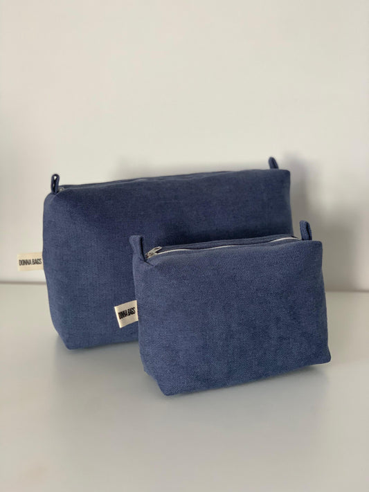 LIS BAGS RUSTIC VELVET NAVY BLUE