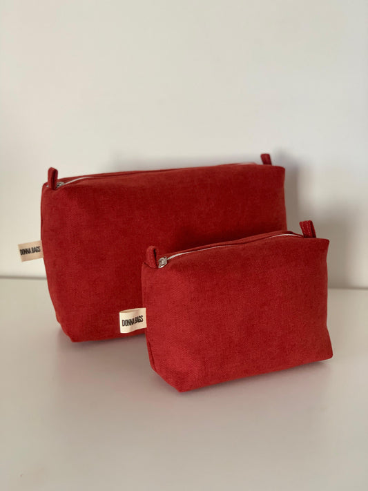 LIS BAGS RUSTIC VELVET RED