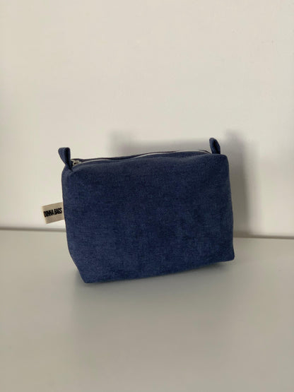 LIS BAGS RUSTIC VELVET NAVY BLUE