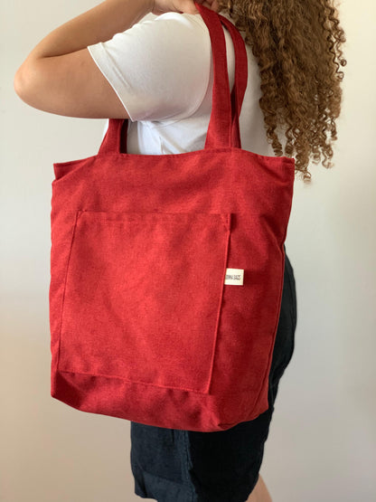 MILA BAGS RUSTIC VELVET RED