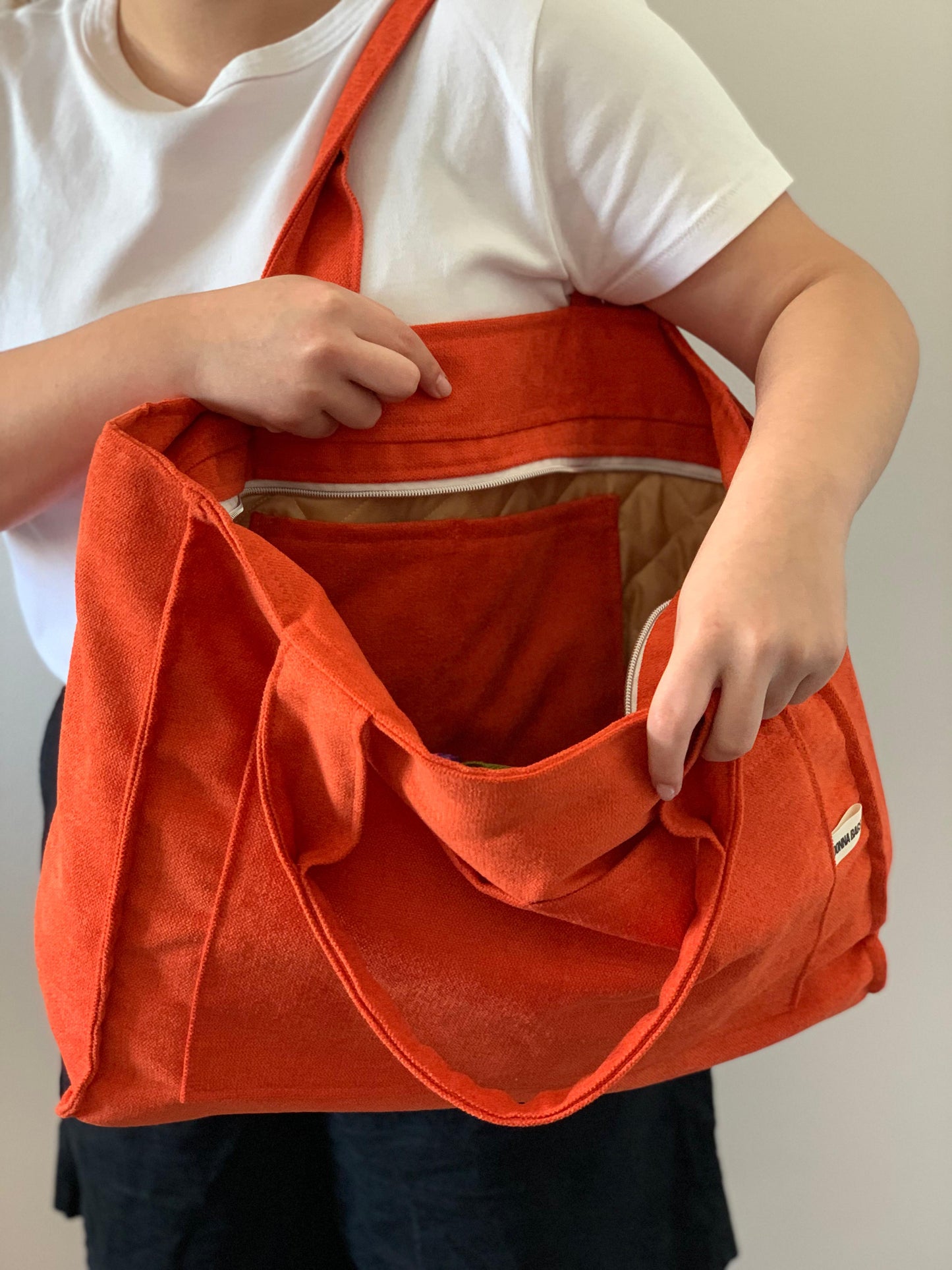 CRISTAL BAGS RUSTIC VELVET ORANGE