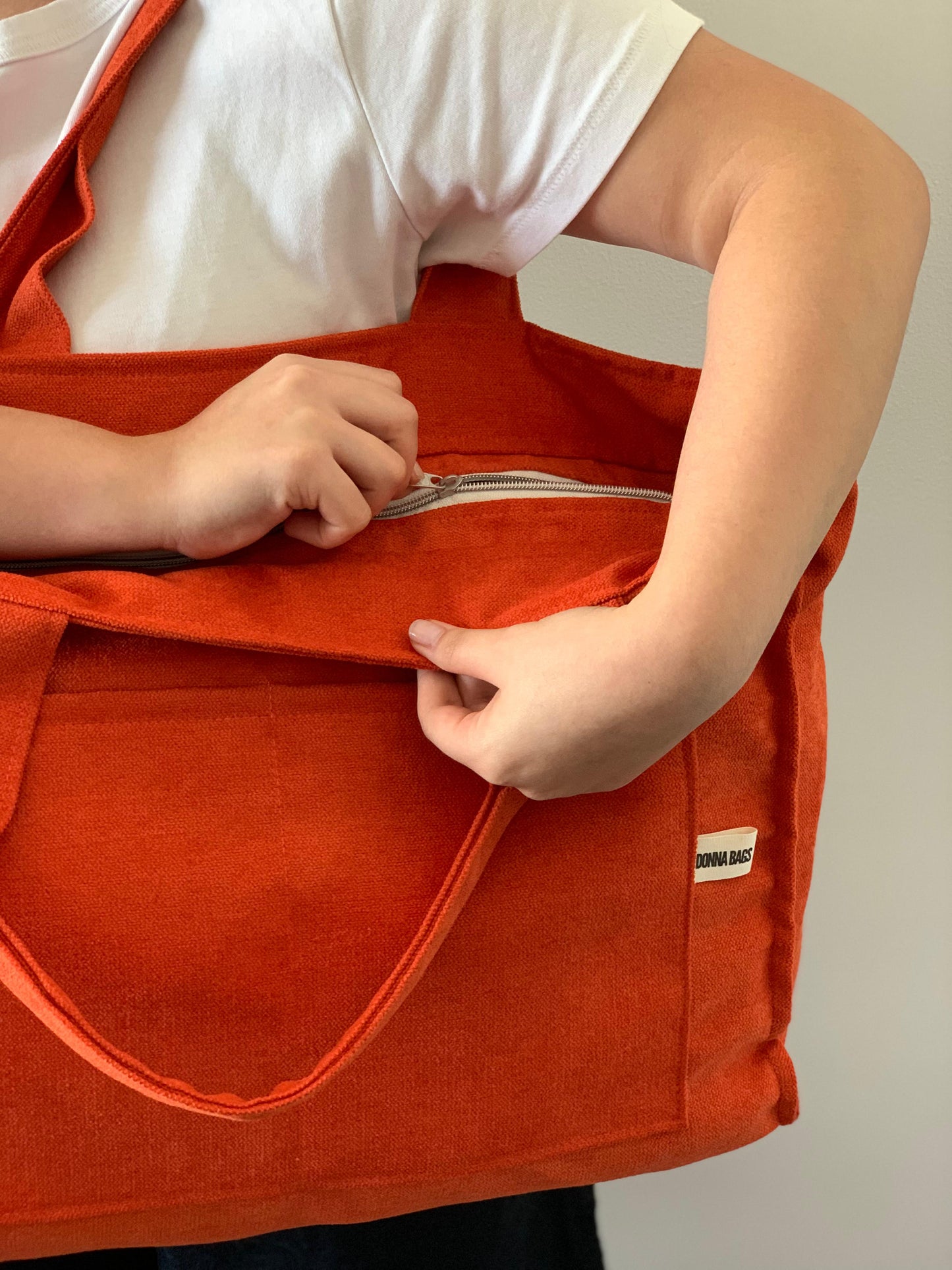 CRISTAL BAGS RUSTIC VELVET ORANGE