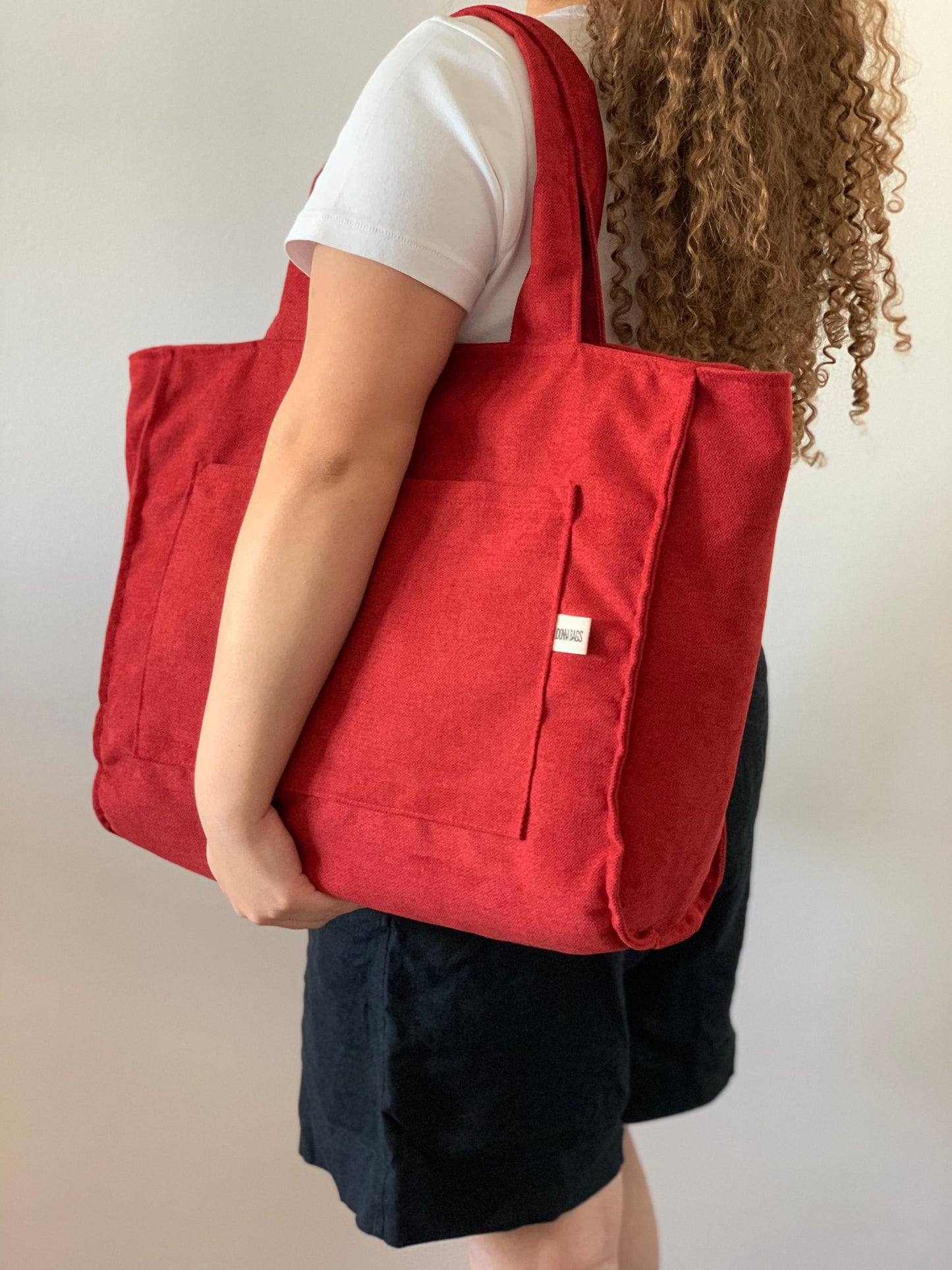 CRISTAL BAGS RUSTIC VELVET RED