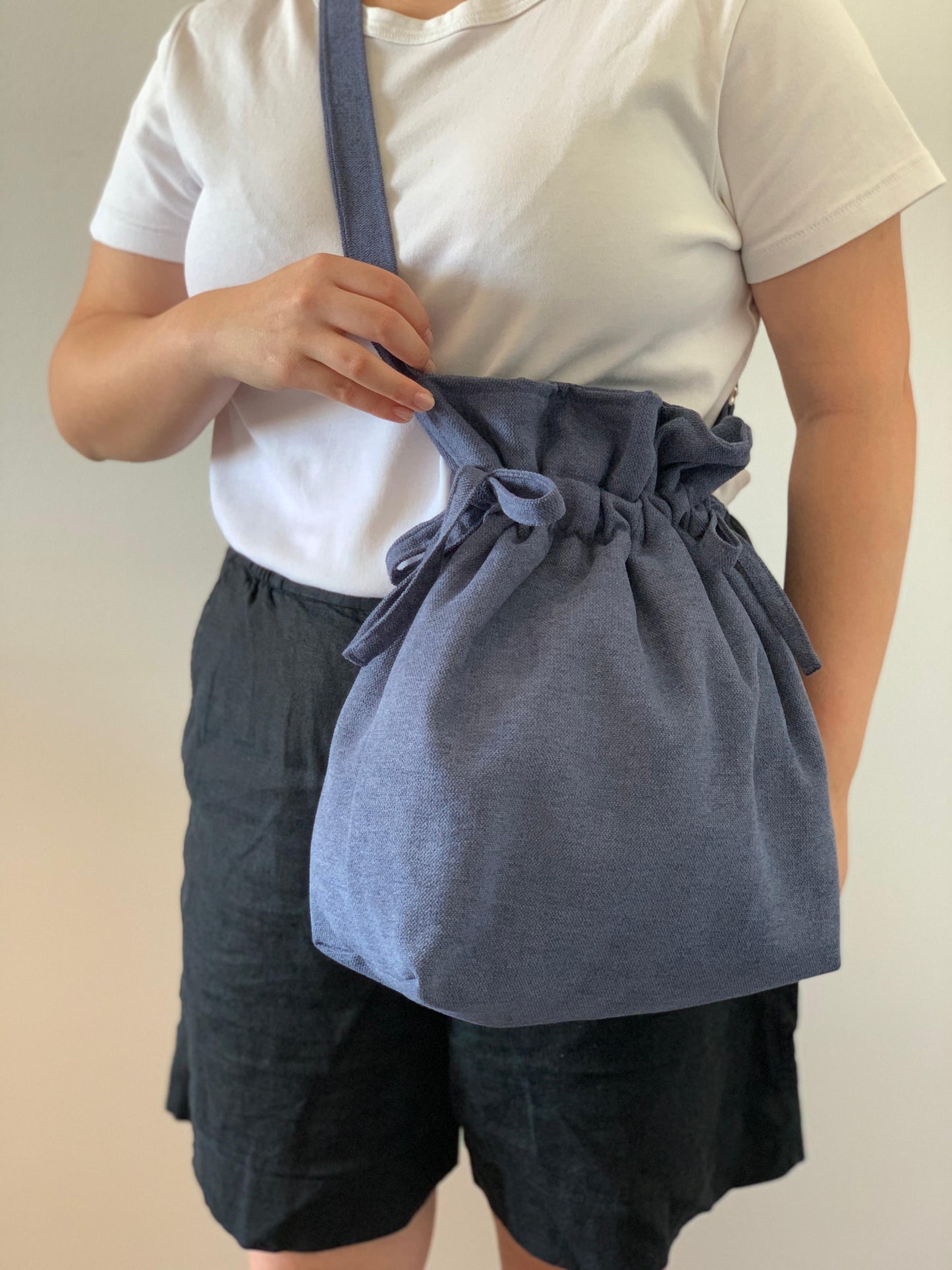 CAROL BAGS RUSTIC VELVET NAVY BLUE