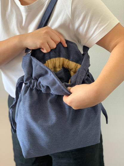 CAROL BAGS RUSTIC VELVET NAVY BLUE