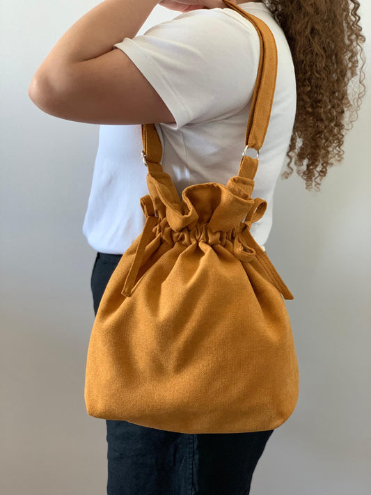 CAROL BAGS RUSTIC VELVET MUSTARD