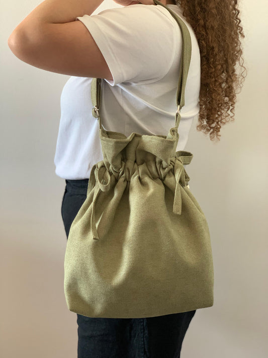 CAROL BAGS RUSTIC VELVET OLIVE GREEN