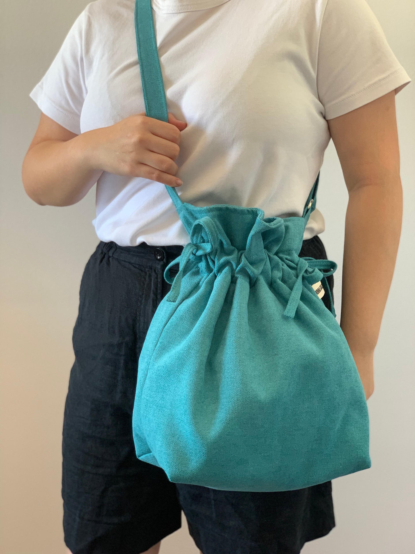 CAROL BAGS RUSTIC VELVET TURQUOISE BLUE