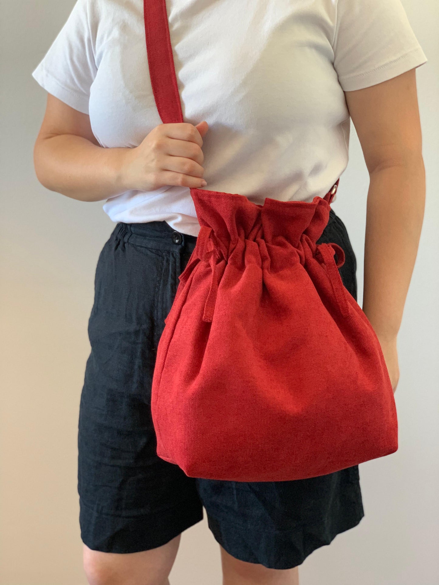 CAROL BAGS RUSTIC VELVET RED