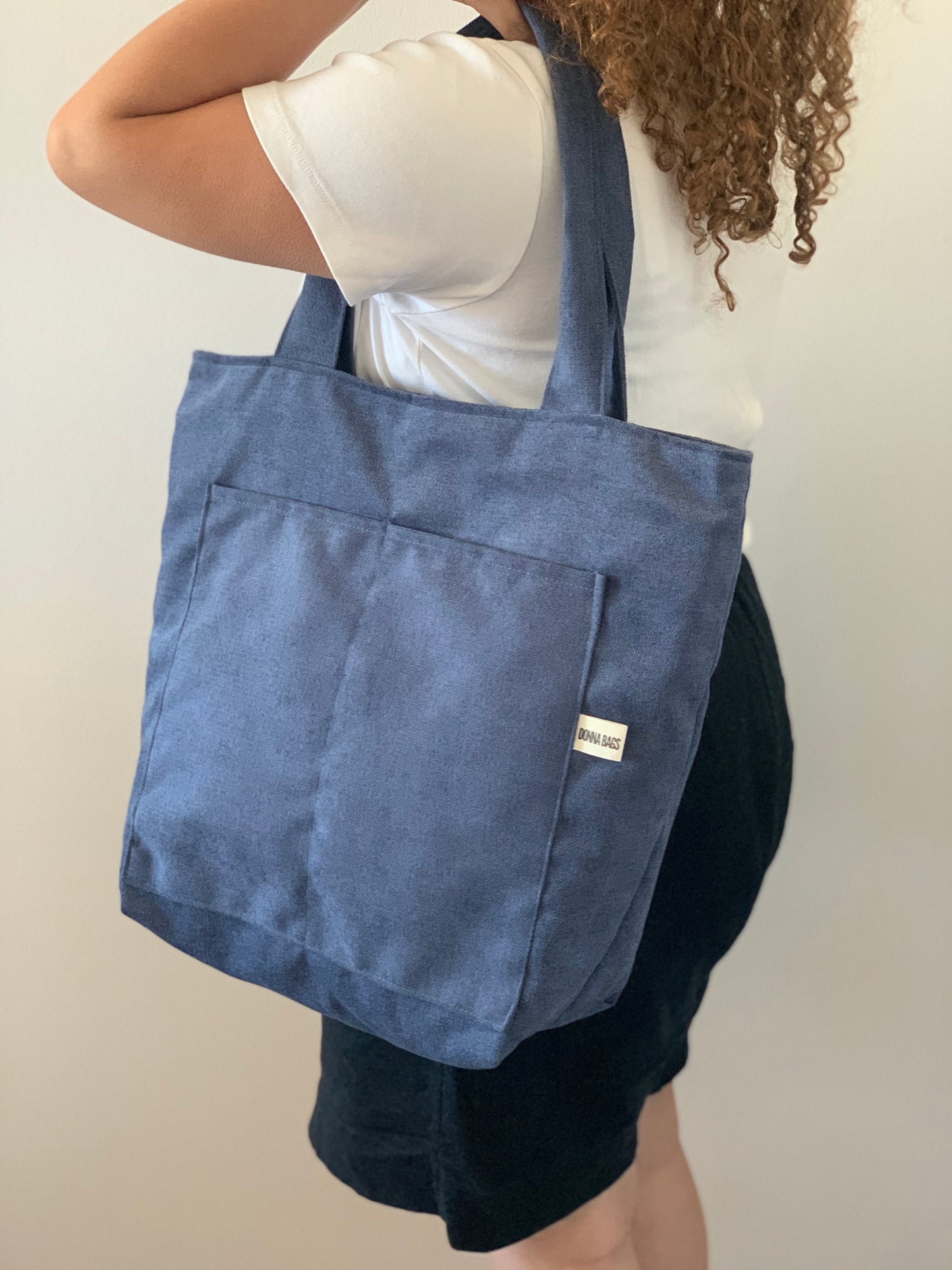 MILA BAGS RUSTIC VELVET NAVY BLUE