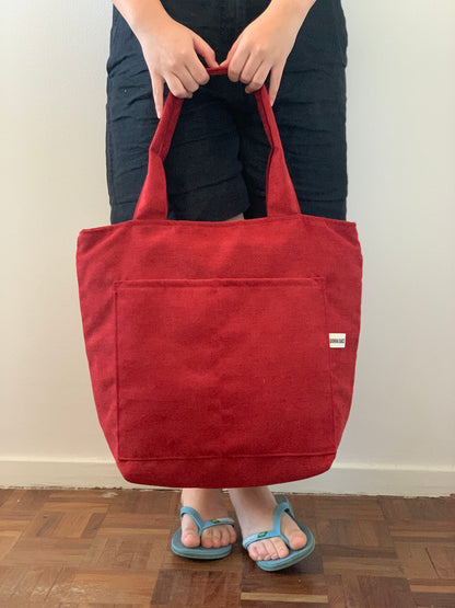 MILA BAGS RUSTIC VELVET RED