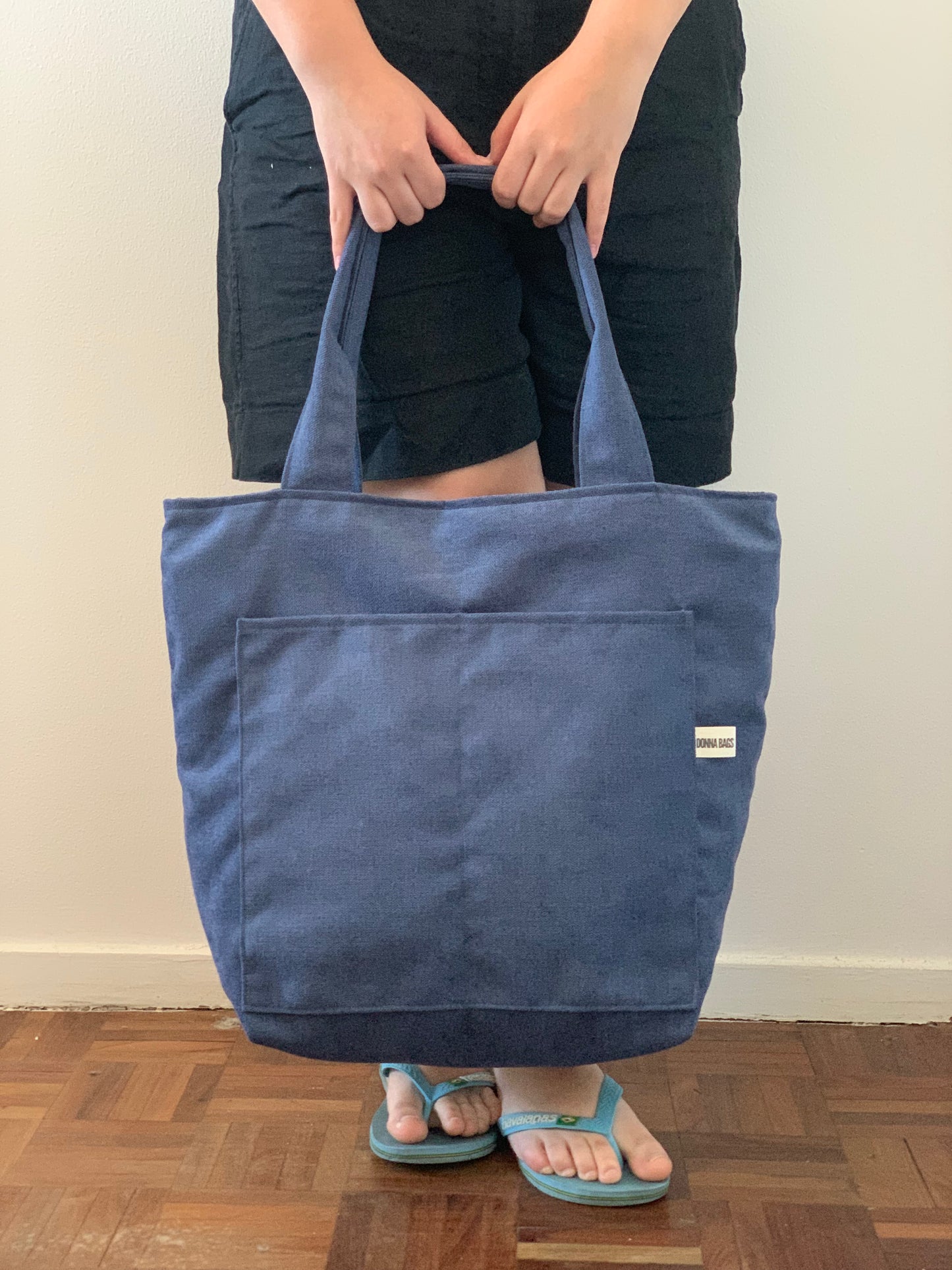 MILA BAGS RUSTIC VELVET NAVY BLUE