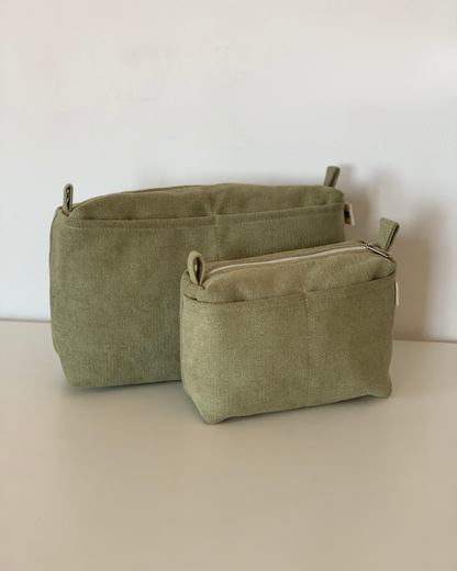 LIS BAGS RUSTIC VELVET OLIVE GREEN