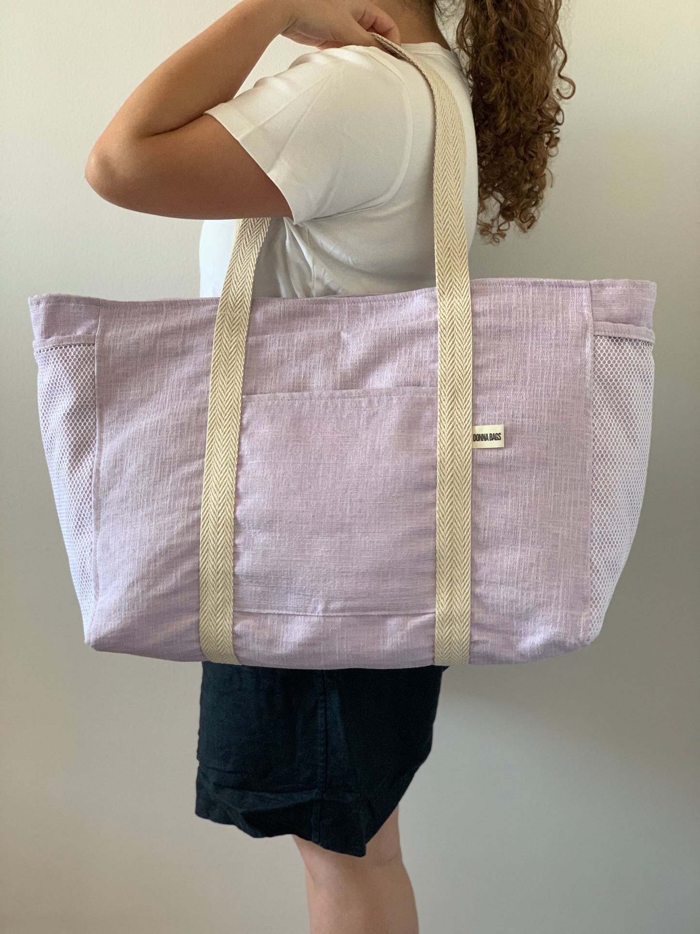 CRISTAL BAGS PURPLE COTTON