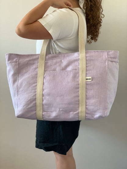 CRISTAL BAGS PURPLE COTTON