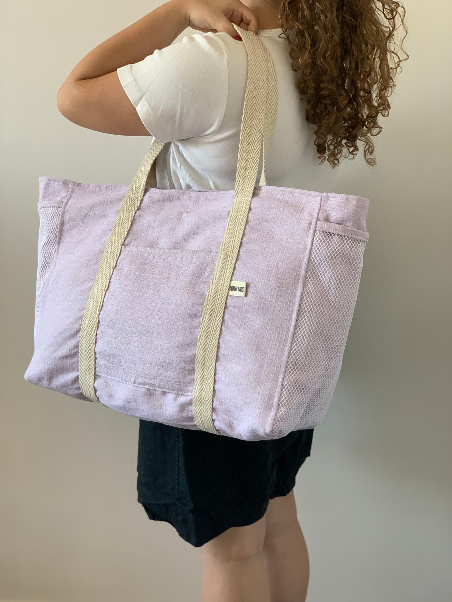 CRISTAL BAGS PURPLE COTTON