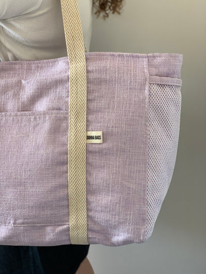 CRISTAL BAGS PURPLE COTTON