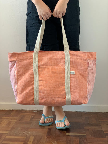 CRISTAL BAGS ORANGE COTTON