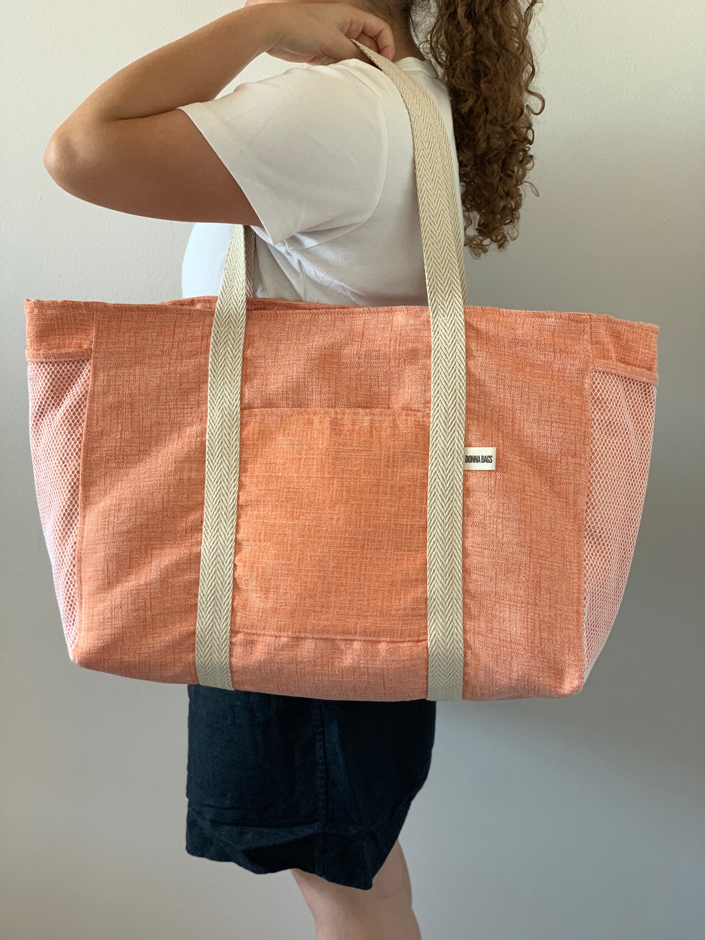 CRISTAL BAGS ORANGE COTTON