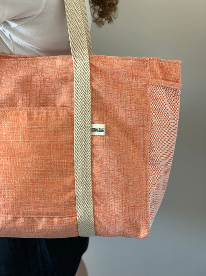 CRISTAL BAGS ORANGE COTTON