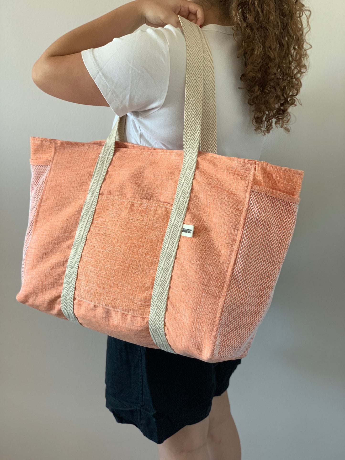 CRISTAL BAGS ORANGE COTTON