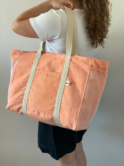 CRISTAL BAGS ORANGE COTTON
