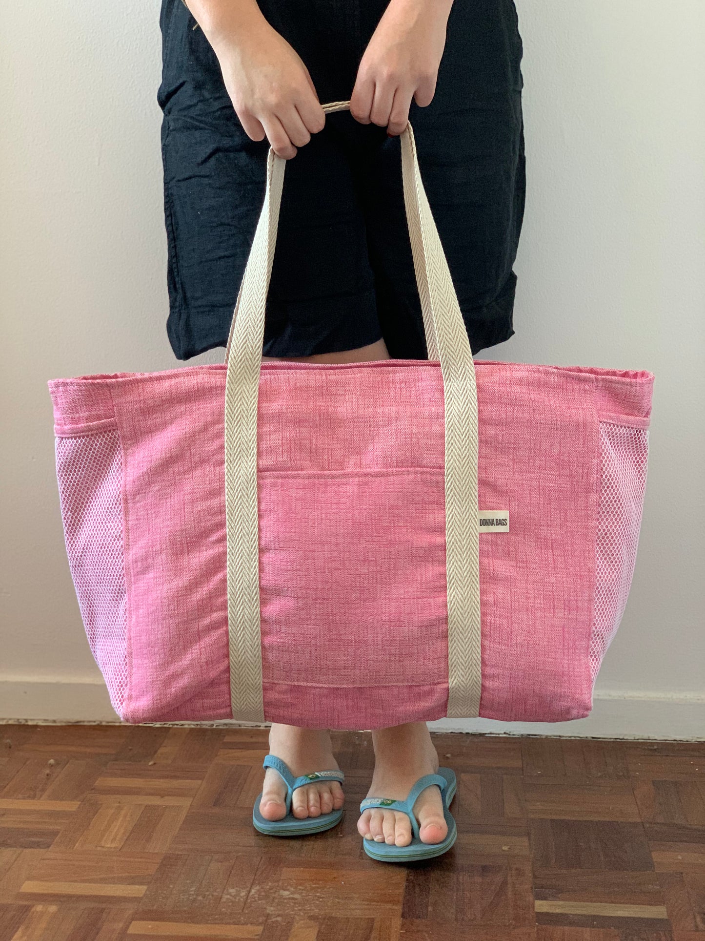 CRISTAL BAGS PINK COTTON