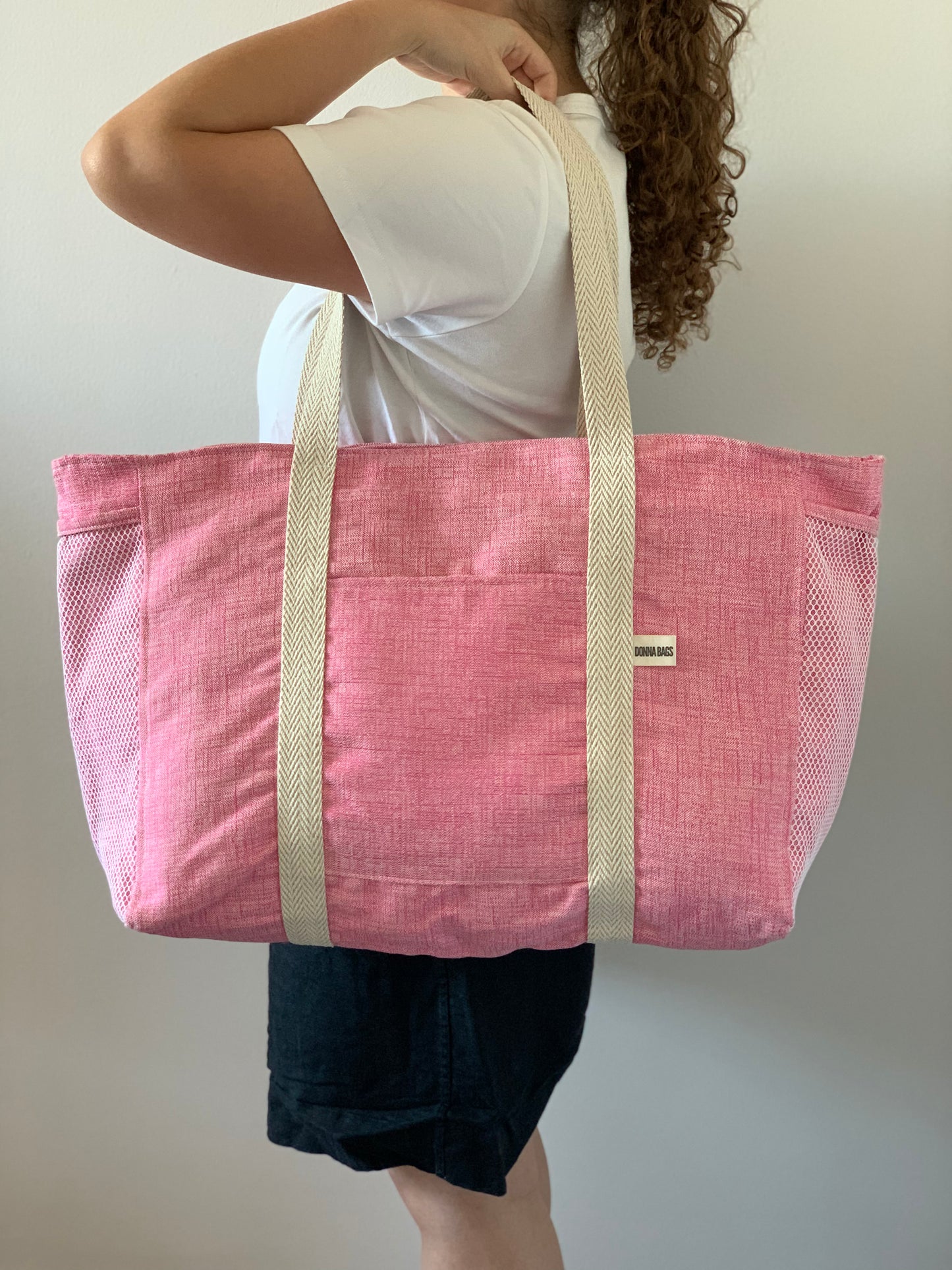 CRISTAL BAGS PINK COTTON