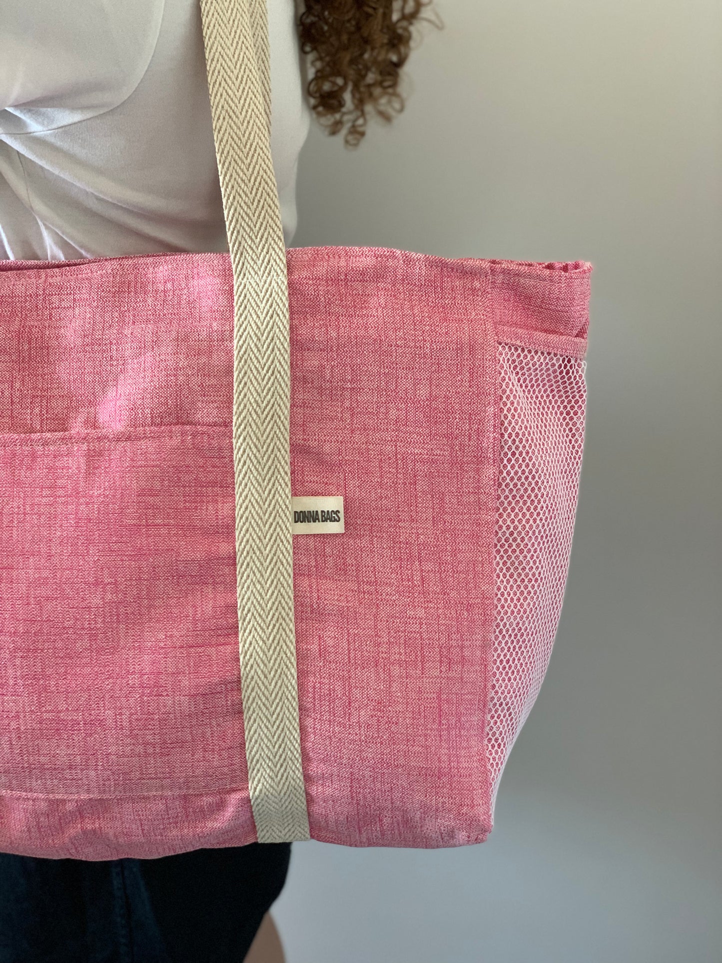 CRISTAL BAGS PINK COTTON