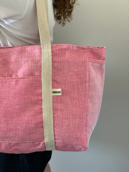 CRISTAL BAGS PINK COTTON