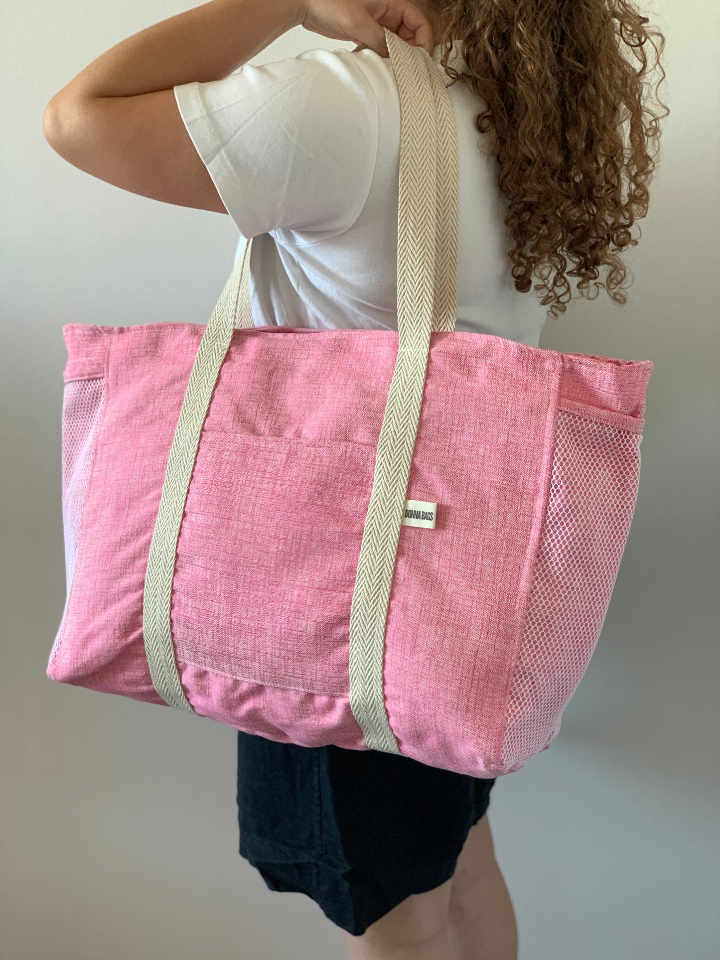 CRISTAL BAGS PINK COTTON