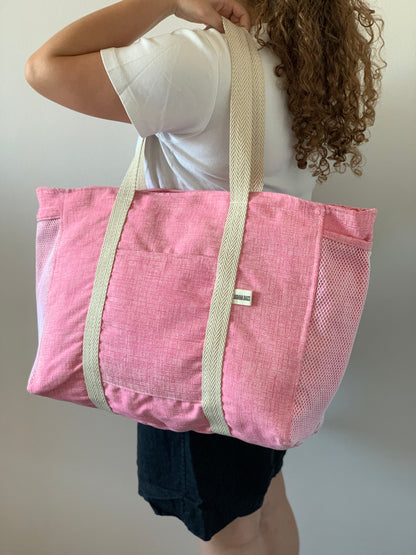 CRISTAL BAGS PINK COTTON