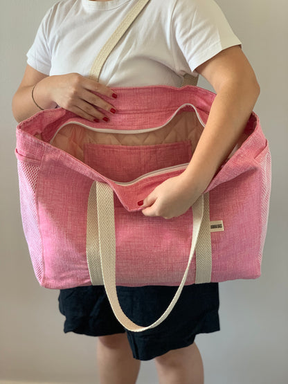 CRISTAL BAGS PINK COTTON