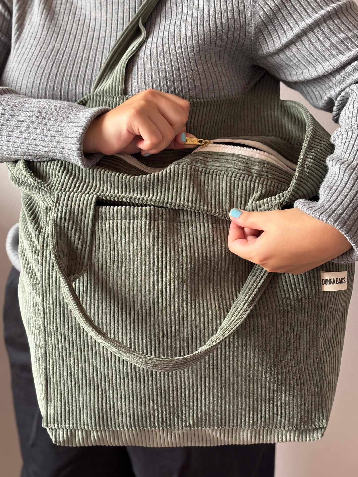 MILA BAGS DRY GREEN CORDUROY