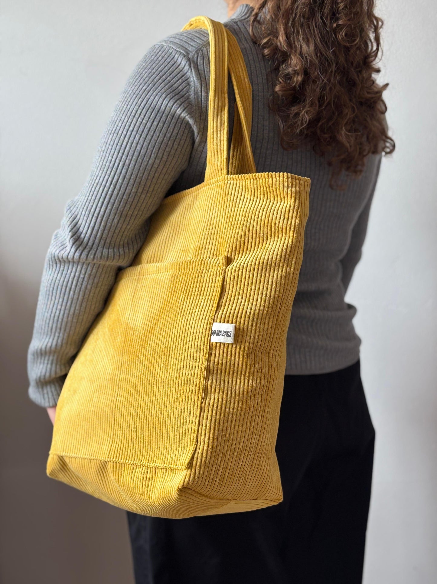 MILA BAGS YELLOW CORDUROY