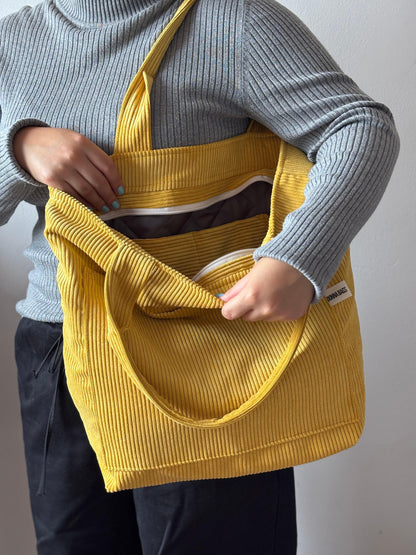MILA BAGS YELLOW CORDUROY