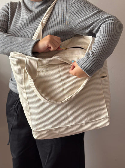 MILA BAGS OFF WHITE CORDUROY