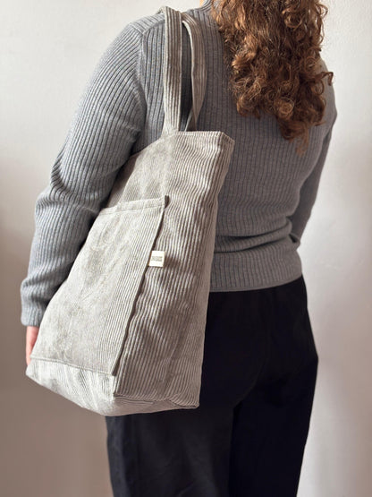 MILA BAGS GRAY CORDUROY