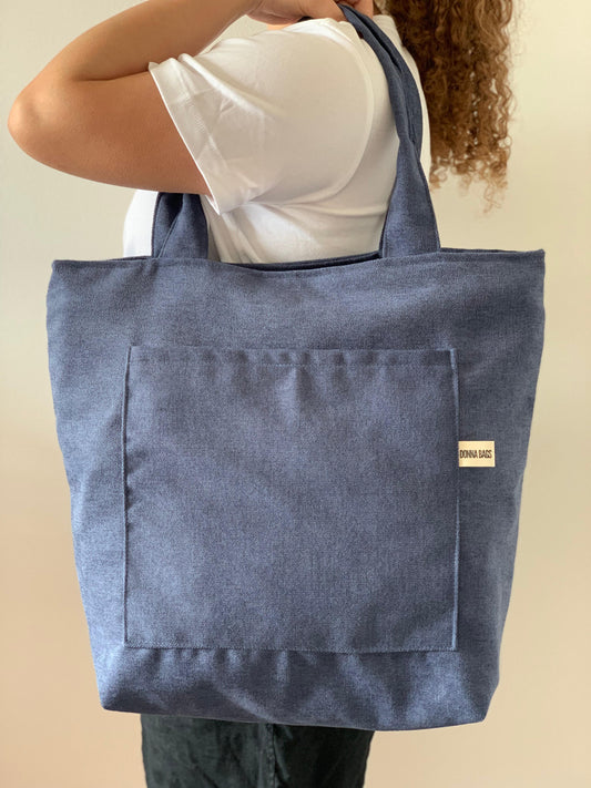 MILA BAGS RUSTIC VELVET NAVY BLUE